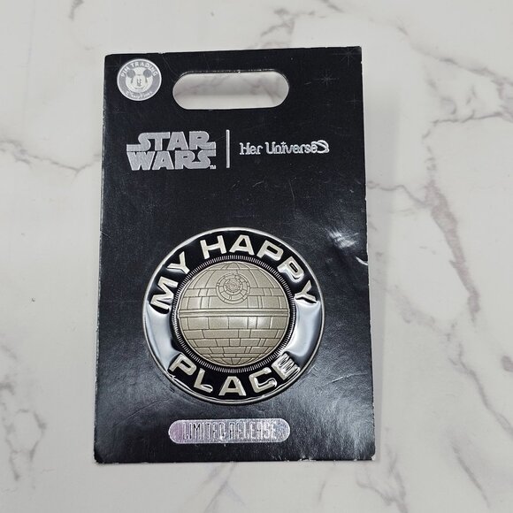 Disney Ashley Eckstein Her Universe DEATH STAR My Happy Place Star Wars Pin LR - Picture 2 of 3